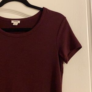 GARAGE BURGUNDY T-SHIRT DRESS